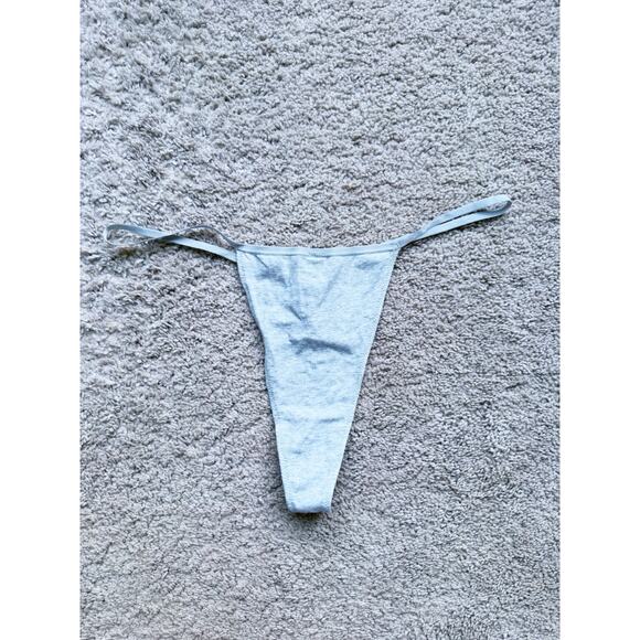 NWT Skims Fits Everybody T-String Thong Heathered Gray 3X Sexy Panties No Show - Picture 1 of 4